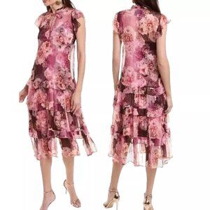 NWT JOHNNY WAS Carina Silk Dress with Slip Size Small Retail $365